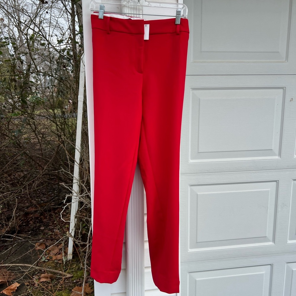 NWT Talbots Classic Red “ Hampshire” Ankle Dress Pants